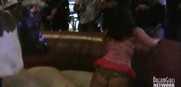  Hot Girls In Lingerie Bull Riding At Local Bar